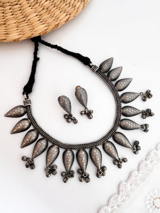 IRAVAT - German Silver Necklace Set