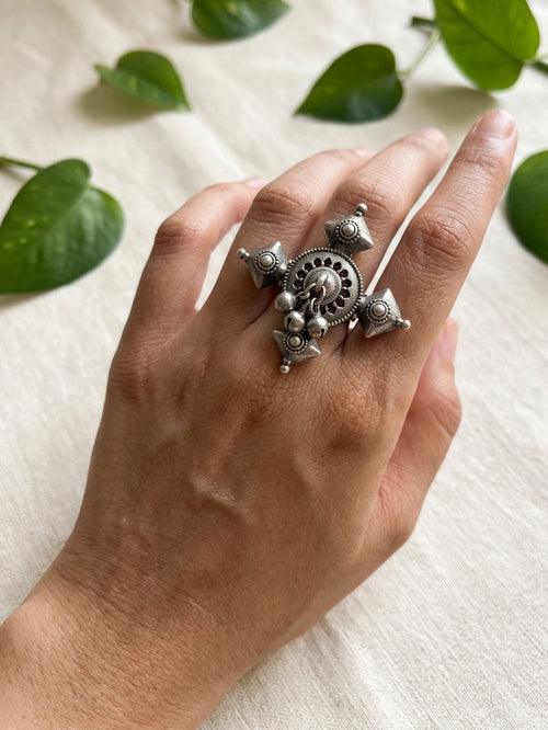 ISHIKA - German Silver Brass Ring