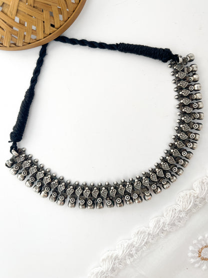 KALINDI- Brass With Silver Plating Chocker Neckpiece