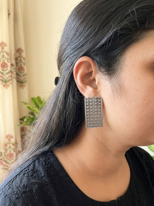 KANYA - Silver Plated Brass Stud