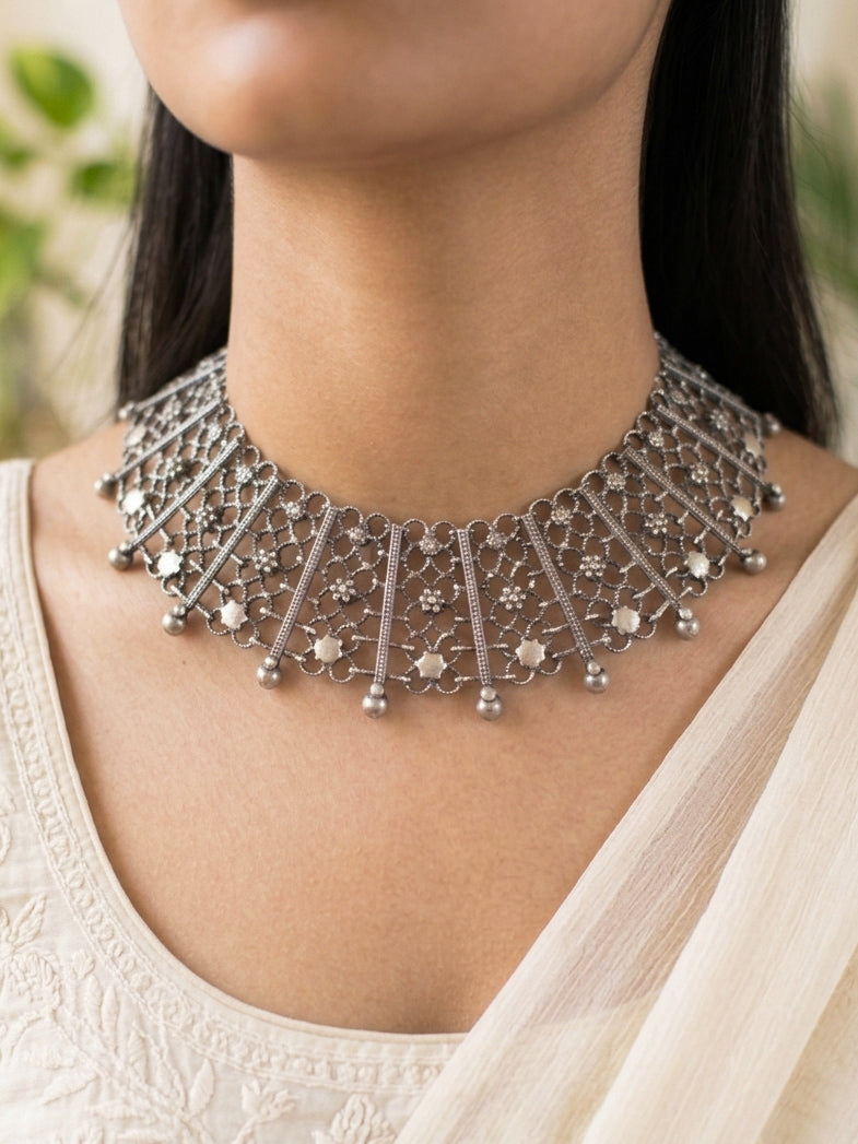 KASTURI - Brass German Silver Neckpiece