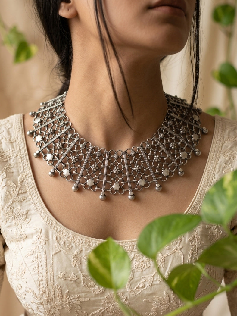 KASTURI - Brass German Silver Neckpiece