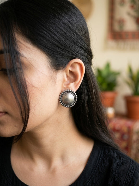 ISHA-Brass Silver Plated Studs
