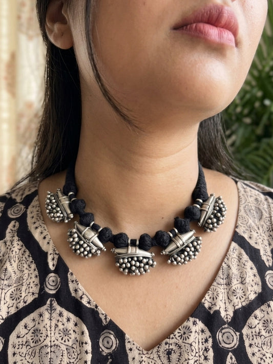 KAVYA - German Silver Neckpiece
