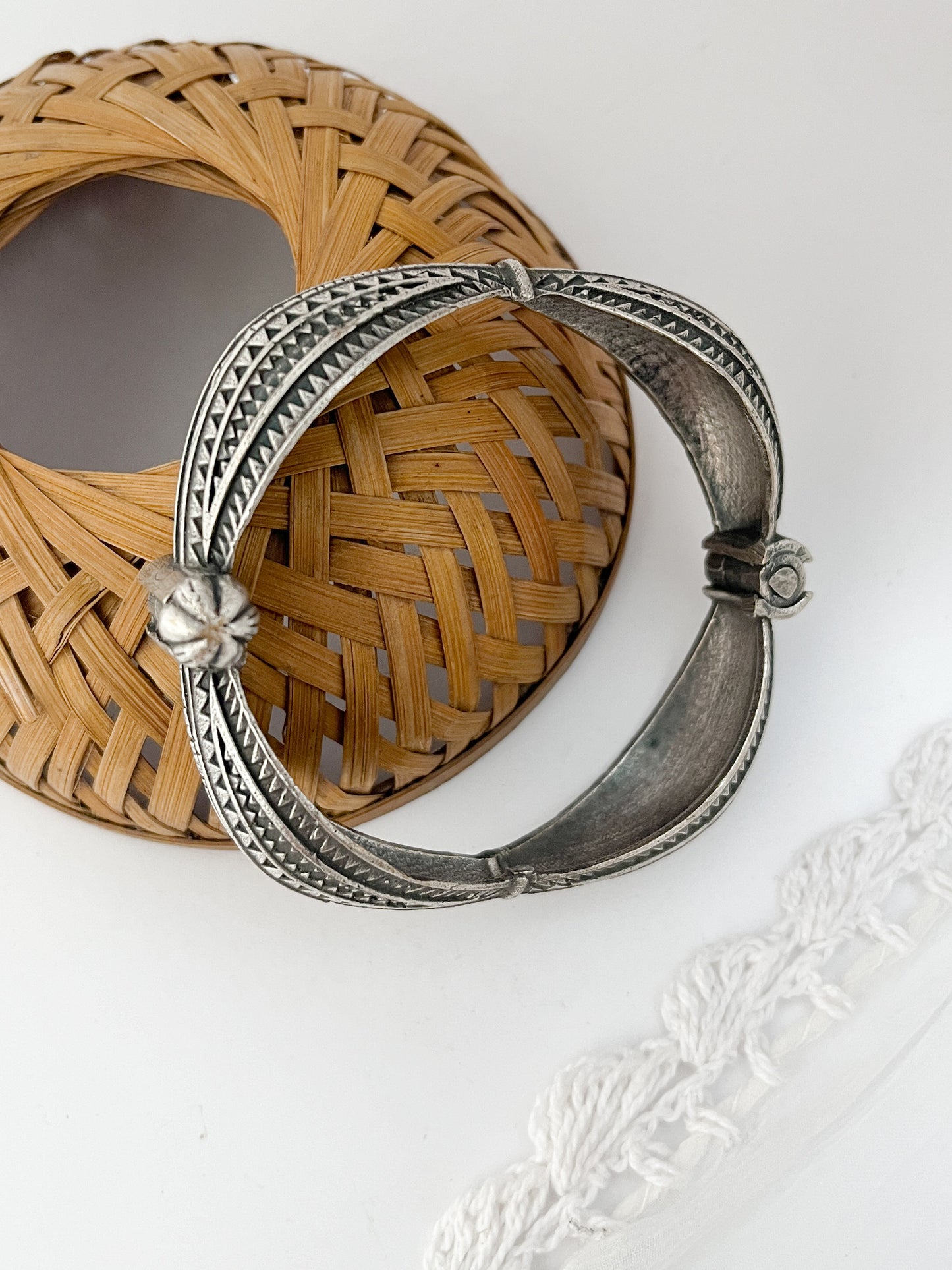 KAYA - Brass Silver Plated Kada Bangle