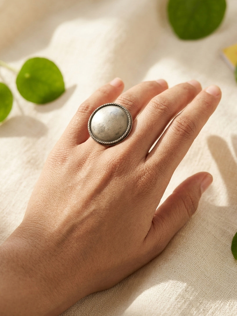 KUMUD- German Silver Ring