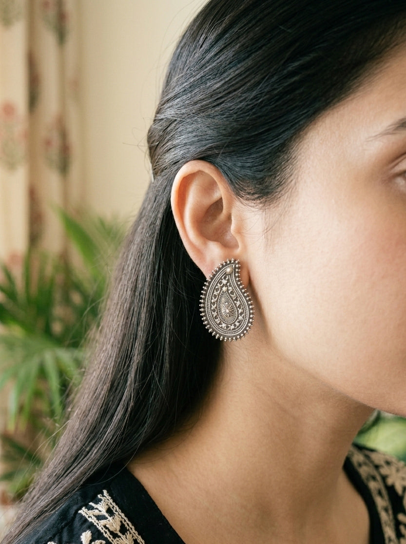 KUNTI - Silver Plated Brass Kairi Earring