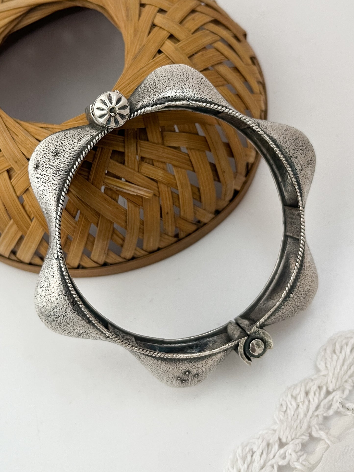 MAIRA - Brass Silver Plated Kada Bangle