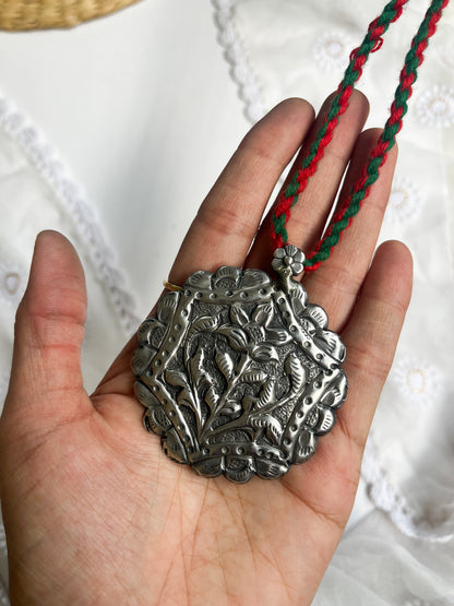 MANDIRA - Brass Light Weight Locket With Silver Plating