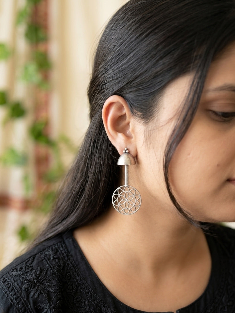 MANVI - German Silver Chakra Dangler