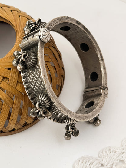 MEERA - Brass Silver Plated Kada Bangle