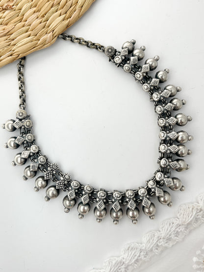 MEHER - Brass With Silver Plating Neckpiece