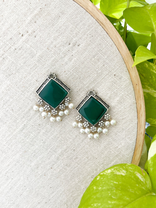 Meraki - Green Stone Studs