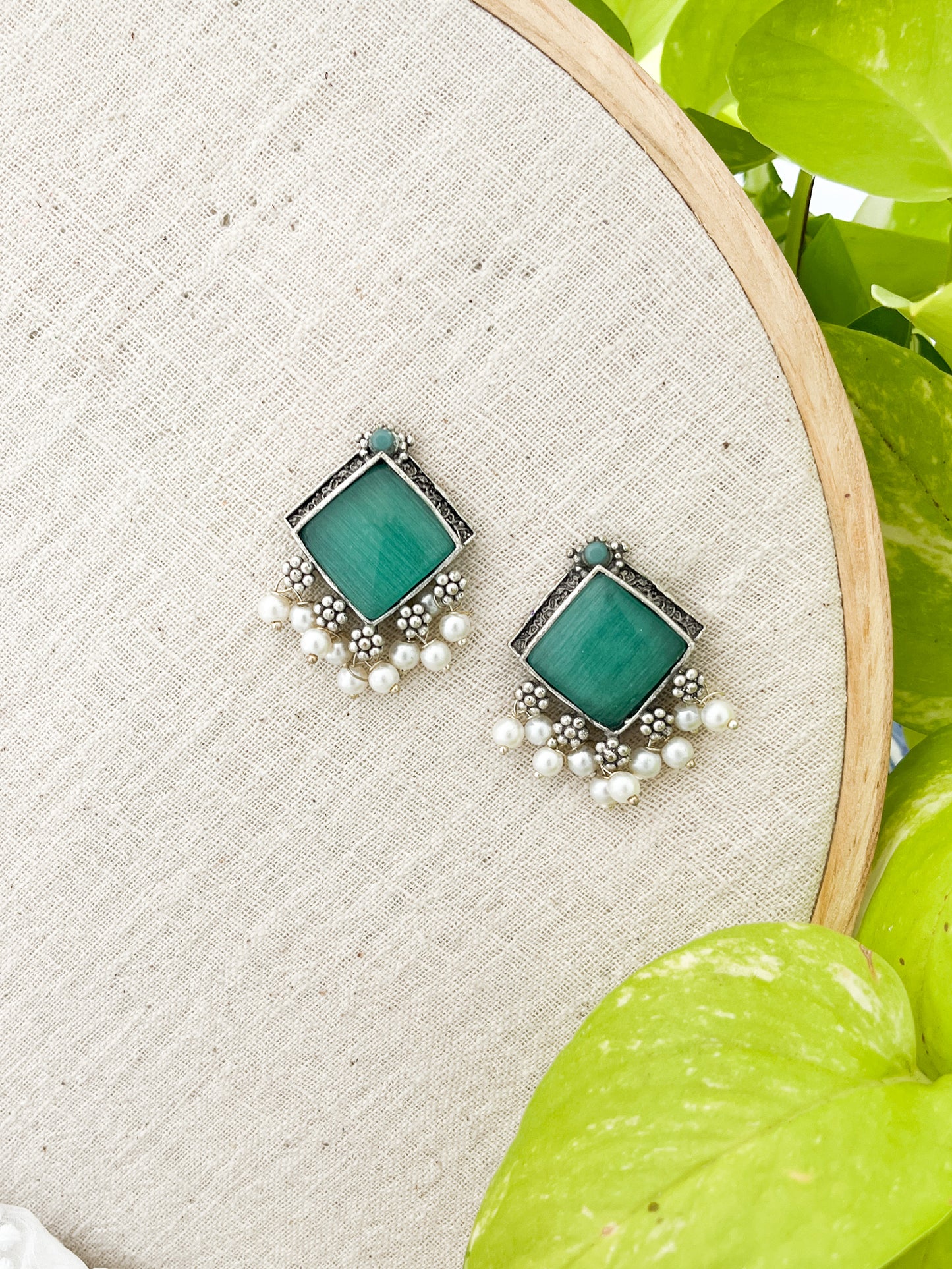 Meraki - Sea Blue Stone Studs