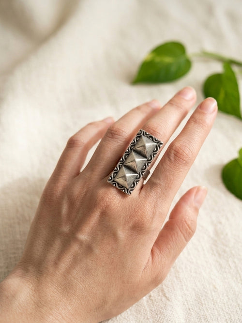 MISHIKA - German Silver Brass Ring