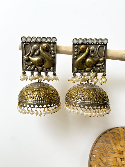 Mohenjo-daro - DualTone Ancient Look Jhumkas