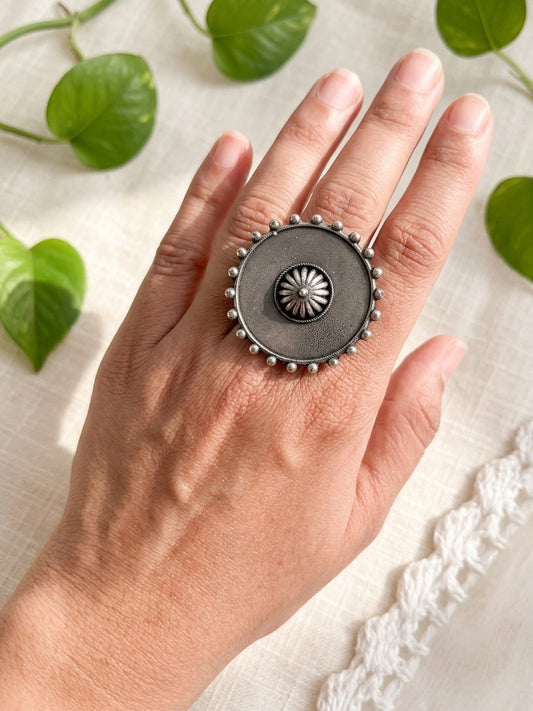 MOON - German Silver Earring