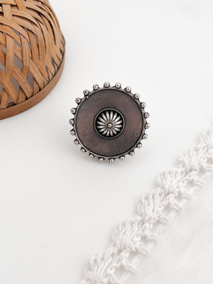 MOON - German Silver Earring