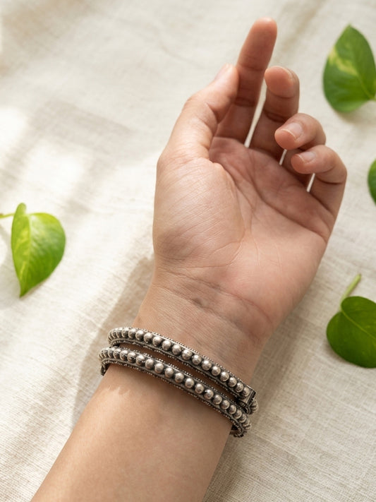 Mousami - German Silver  Bangles (Pack Of Two)