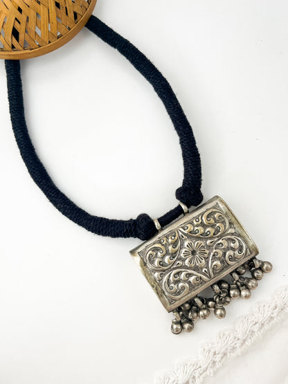PAAKHI - Brass Silver Plated Tabiz Neckpiece