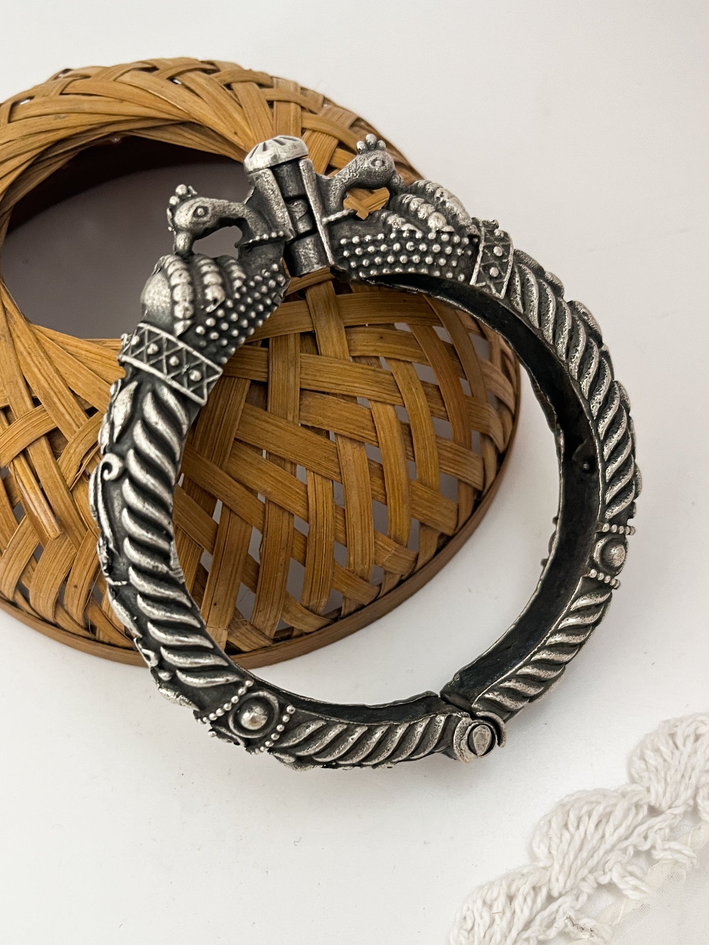 PADMA - Brass Silver Plated Kada Bangle