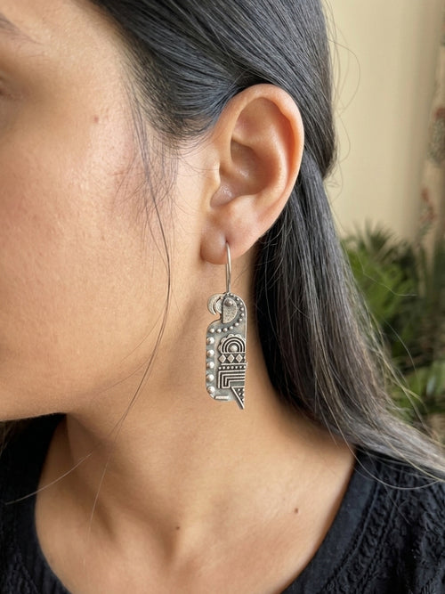 PATKU - German Silver Tribal Parrot Dangler