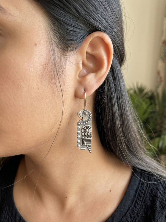 PATKU - German Silver Tribal Parrot Dangler