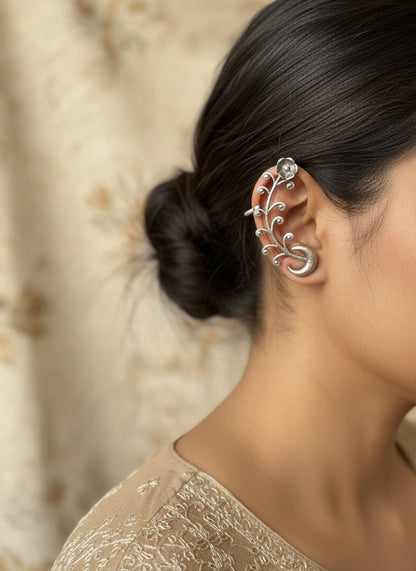 Phool Kumari - Silver Oxidised Earcuff