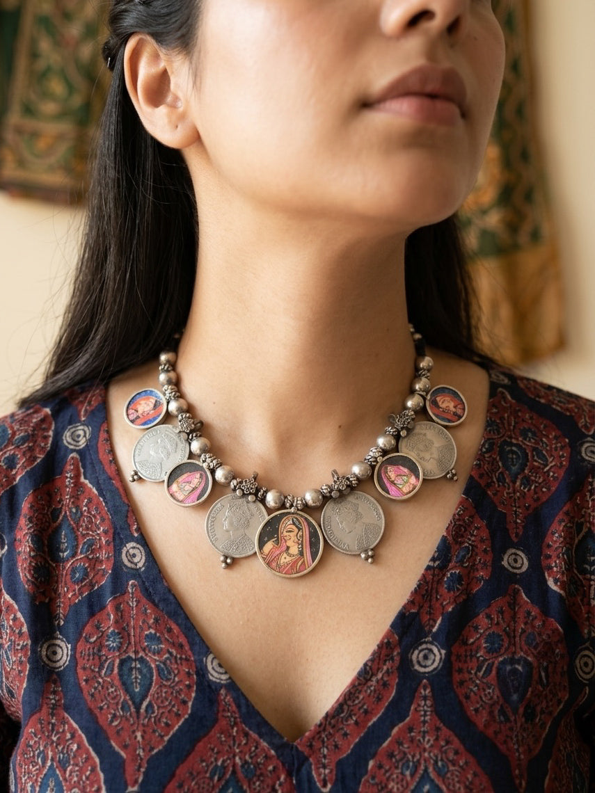 RANI - Silver Plated Brass Rani Locket Neckpiece