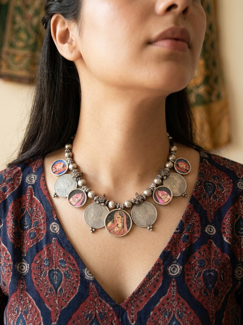 RANI - Silver Plated Brass Rani Locket Neckpiece