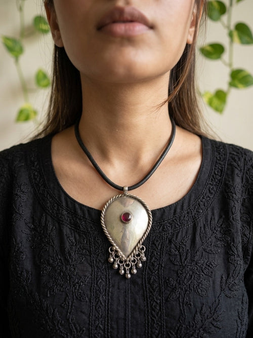 ROOP- Brass Locket Wth Silver Plating
