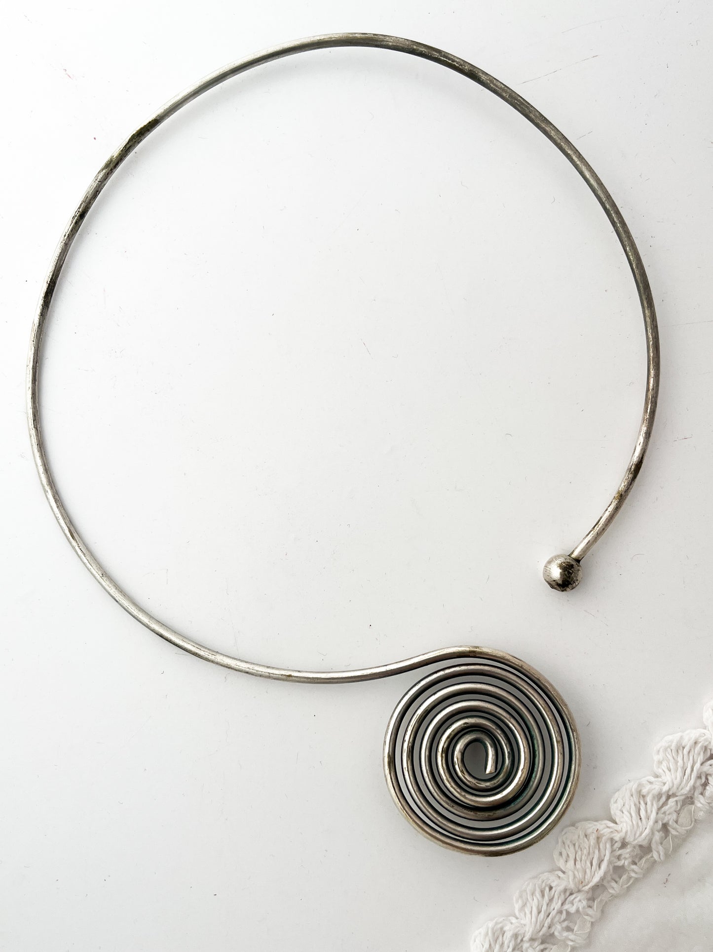 ROOP - Brass With Silver Plating Double Curly Hasli