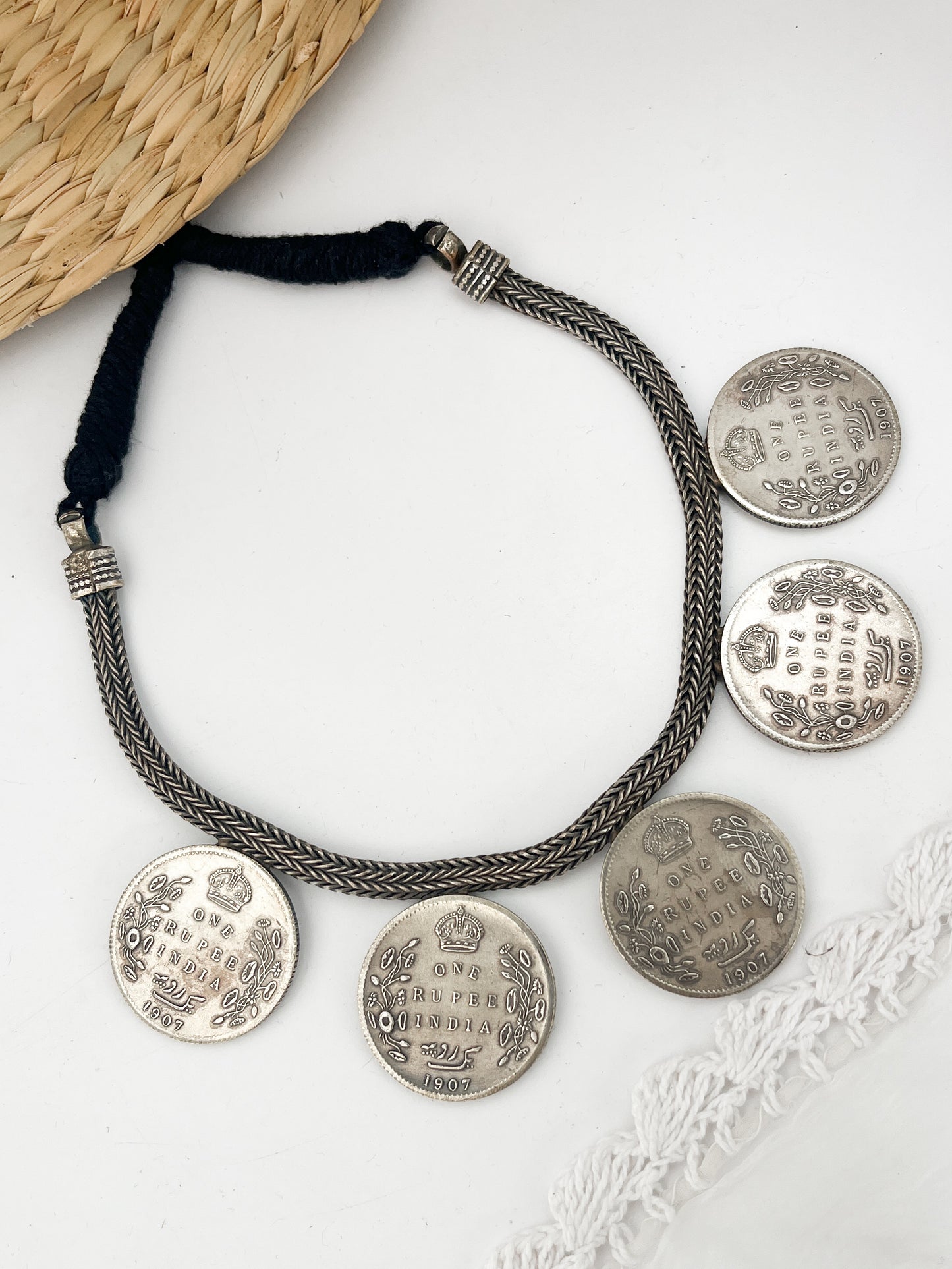 RUPAIYA - Silver Plated Brass Ghungroo Long Short Neckpiece