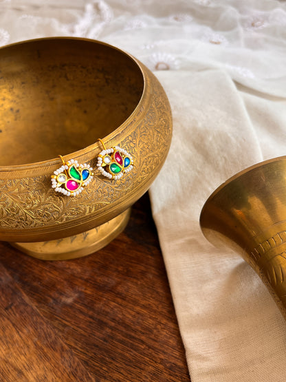 SWANANDI - Kundan Work Gold Bugdi Blue
