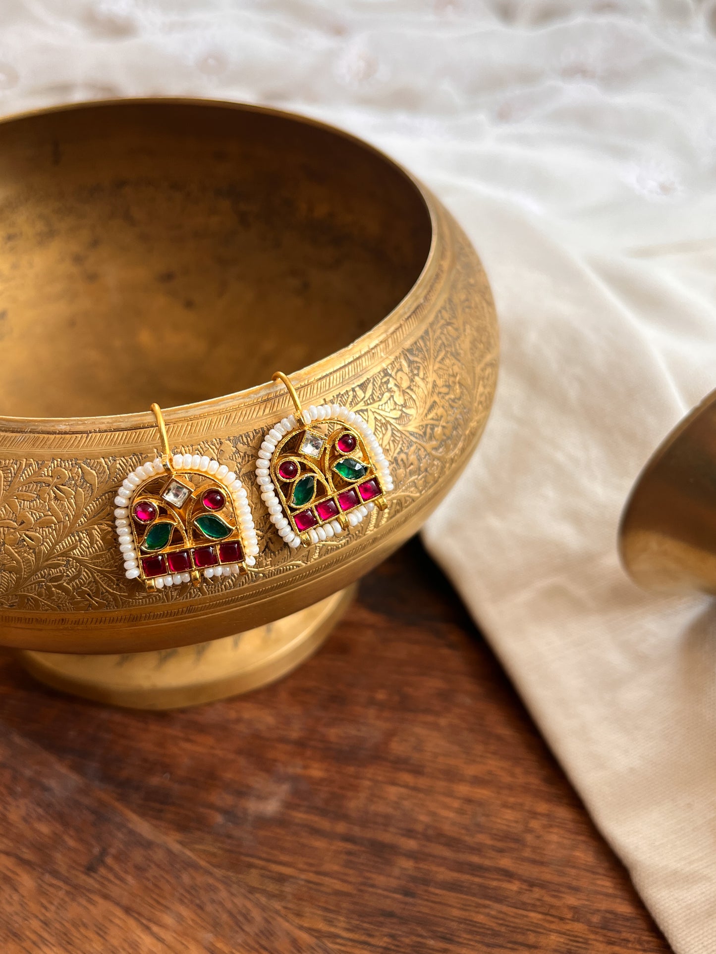 TARA BAI- Kundan Work Gold Bugdi