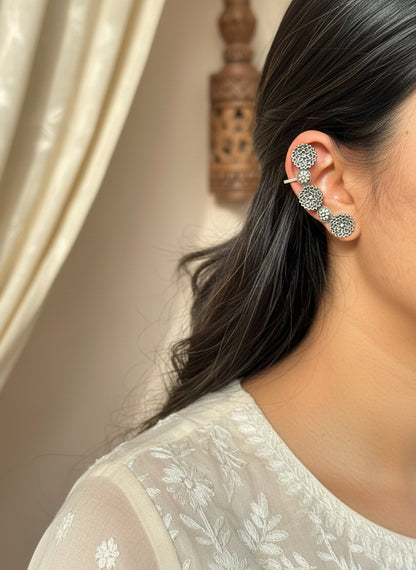 Vedanta - Silver Oxidised Earcuff