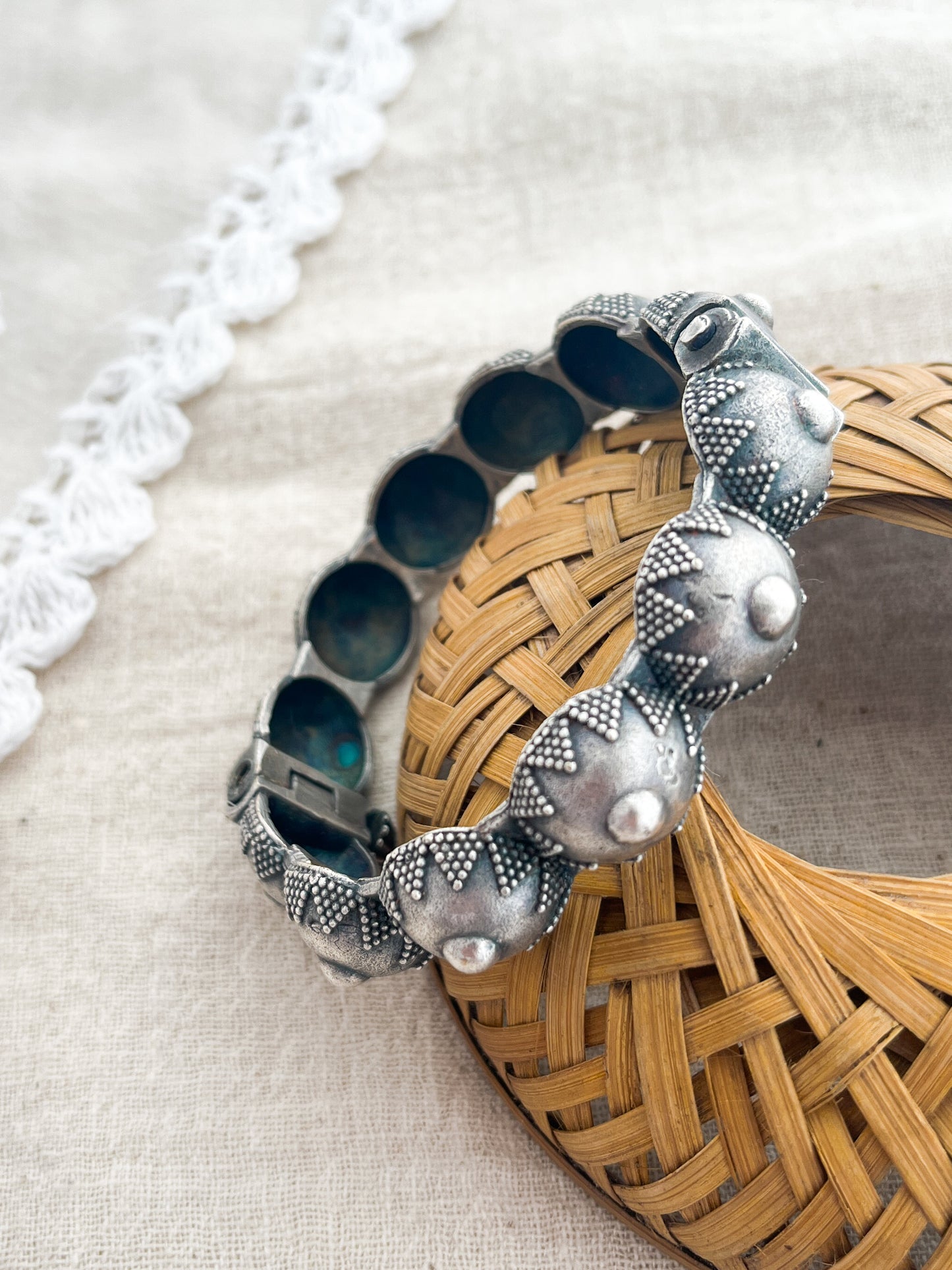 Vedika - Silver Oxidised Kada