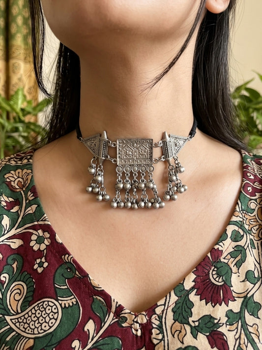 YAKSHINI - German Silver Neckpiece
