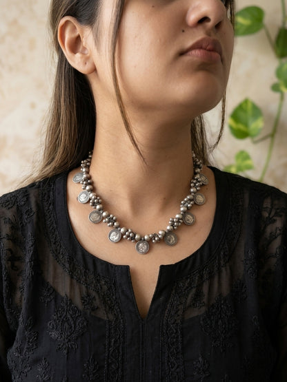 YESHVI - Brass German Silver Neckpiece