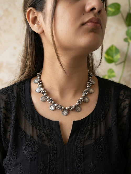 YESHVI - Brass German Silver Neckpiece